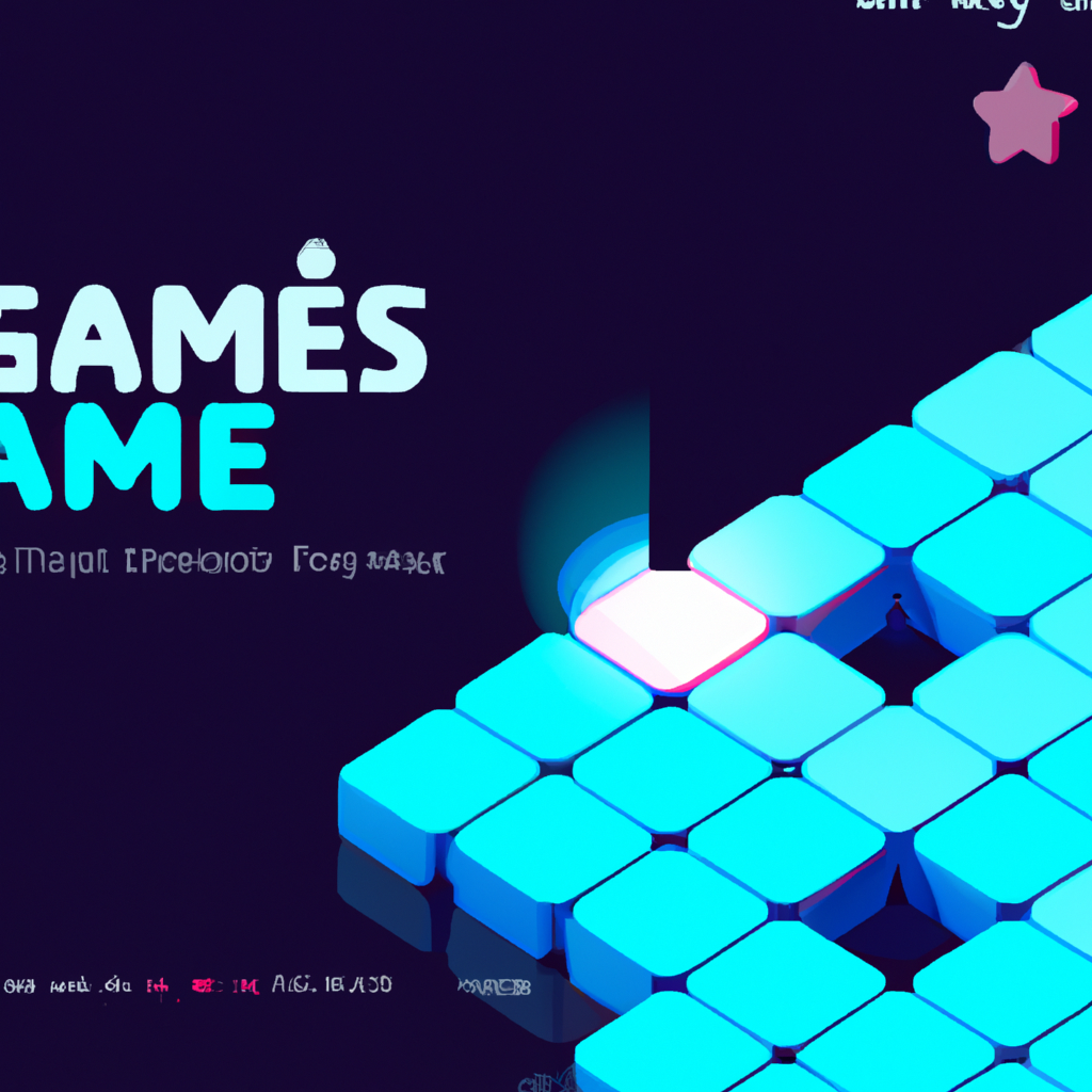 Screenshot of neon grid puzzle